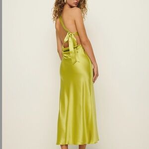 COPY - Reformation Dasha Silk Dress in Algae Bloom sz. 6